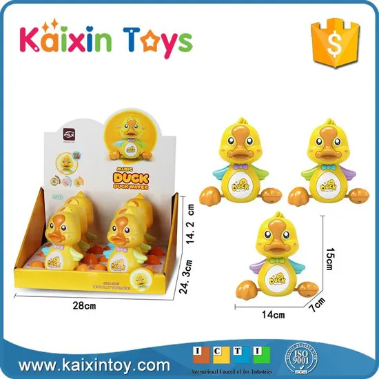 Multifunction Battery Operated Sound Control Toys Rhubarb Robot Duck with Light&Music