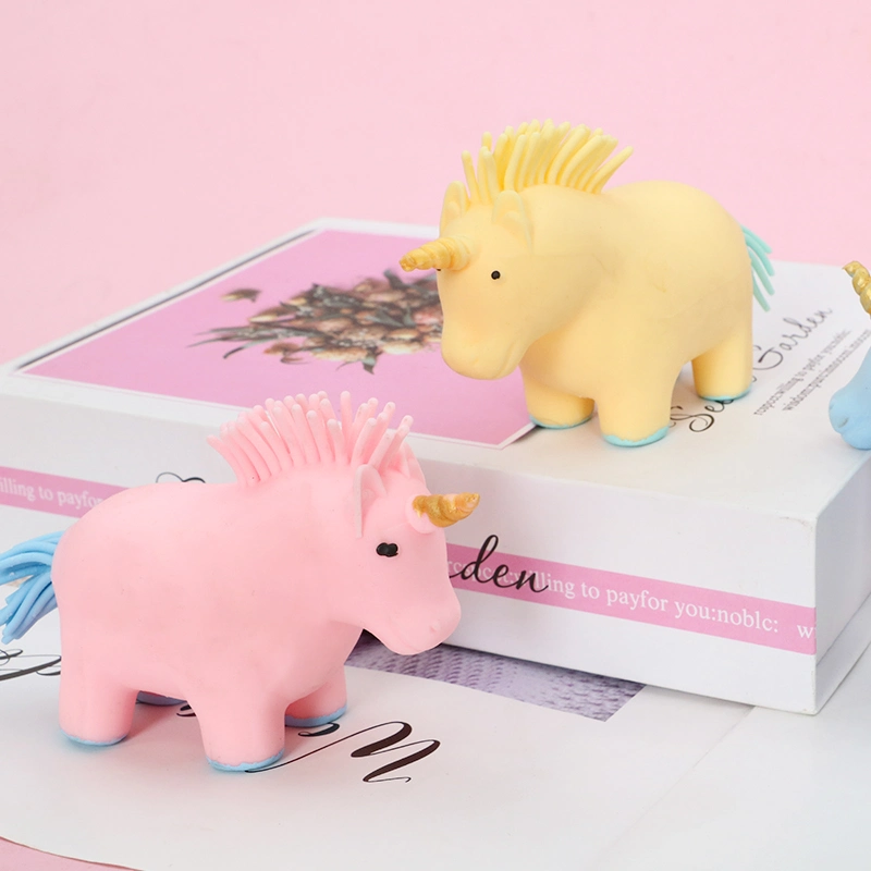 Hot Sale Animal Sensory Cute Flour Vent Simulation Unicorn TPR Stress Relief Fidget Novelty Toys Promotional Gift