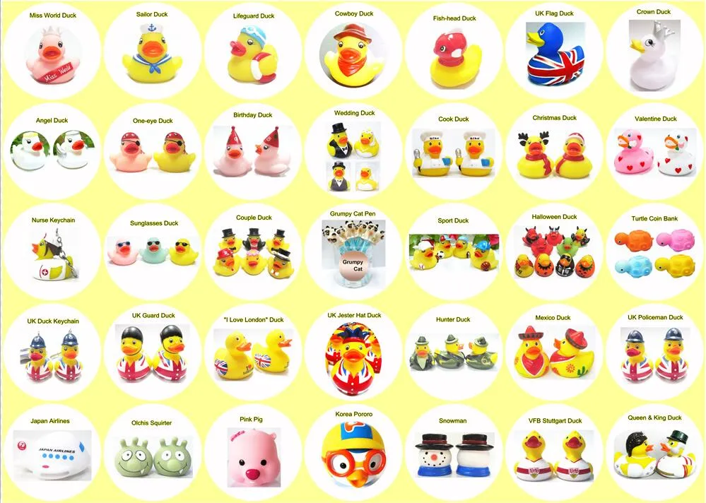 Flower Pad Print Gift Rubber Duck, Floating Bath Ducks with Logo Printed
