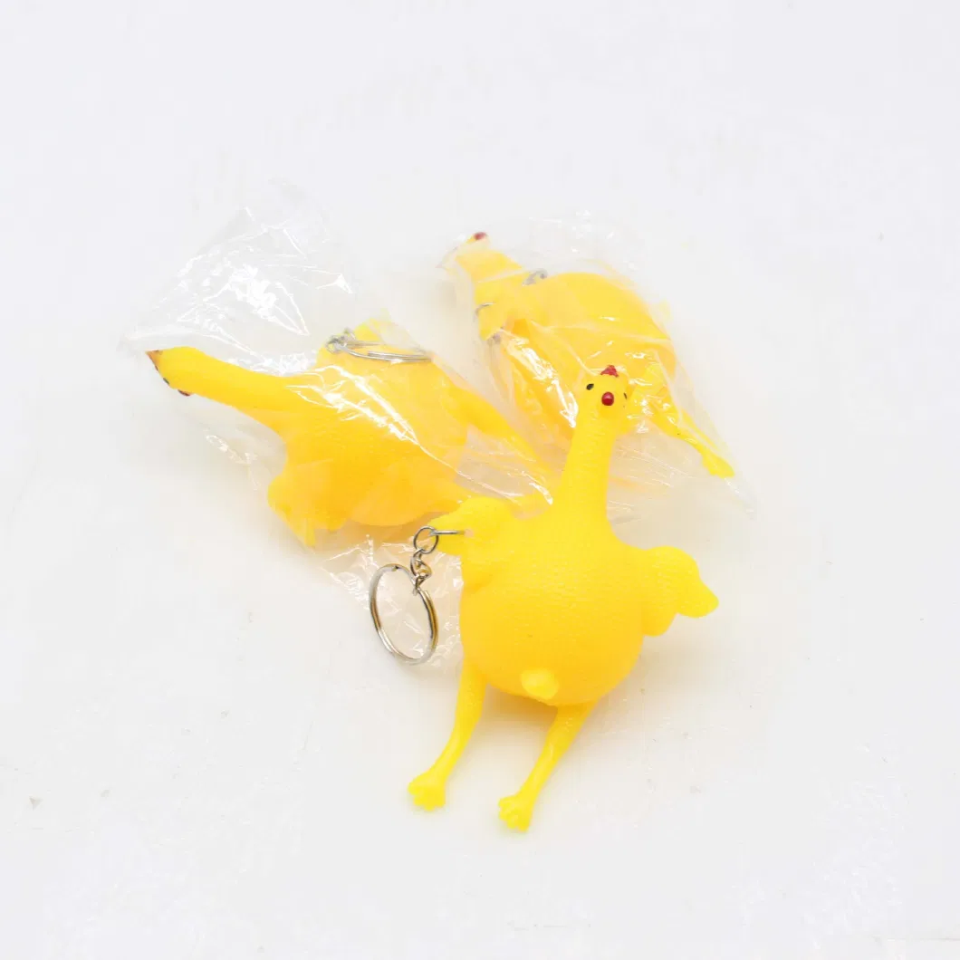 Under The Laying Chicken Key Pendant Decompression Vent Strange Spoof Small Toy