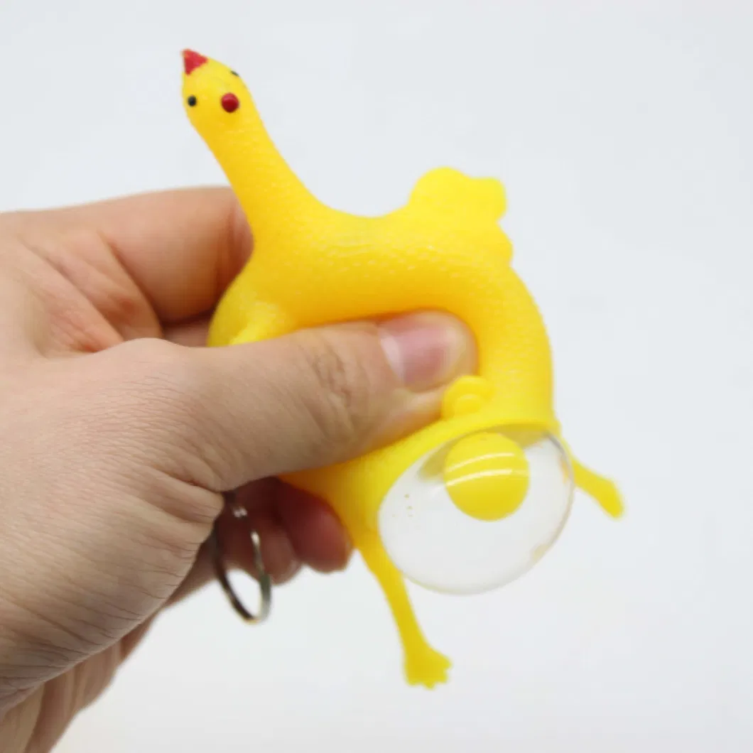 Under The Laying Chicken Key Pendant Decompression Vent Strange Spoof Small Toy