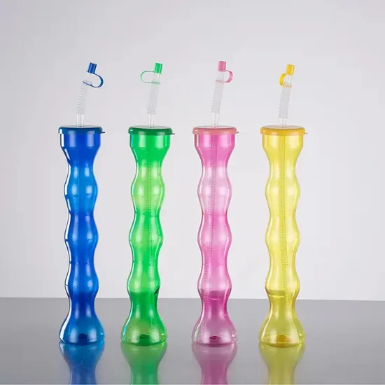 Personalized Smoothie Cup Yard Cup Kids Juice Vasos Plastic PARA Cerveza Plastic Tall Cup with Straw 