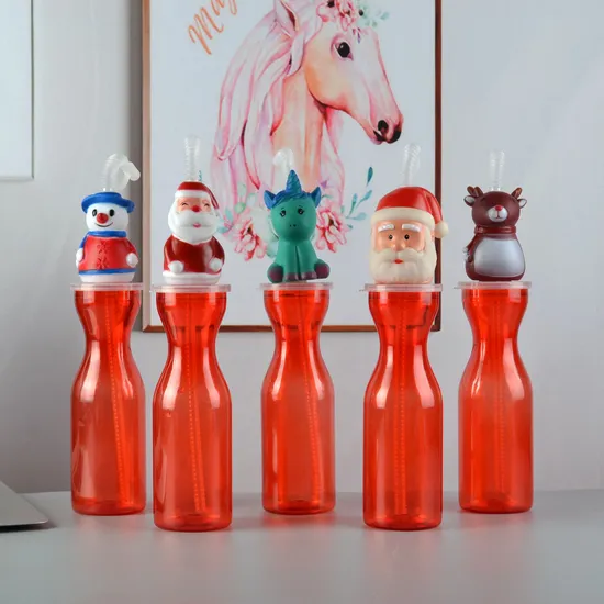 Cute Lovely Kids Christmas Plastic Cups Plastic Tumblers for Xmas Party 