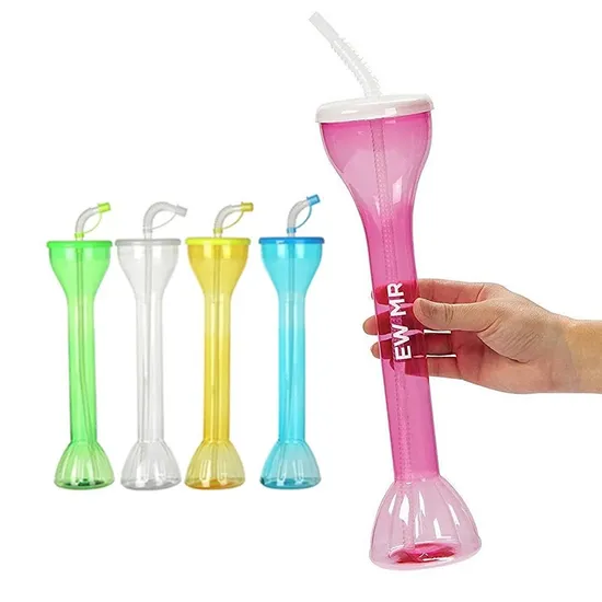 500ml Custom Beer Glass Plastic Tropical Novelty Slush Party Yard Cups Water Bottle 