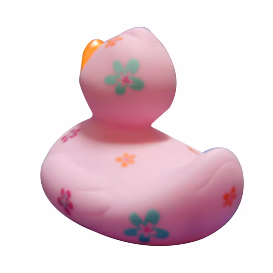 Flower Pad Print Gift Rubber Duck, Floating Bath Ducks with Logo Printed