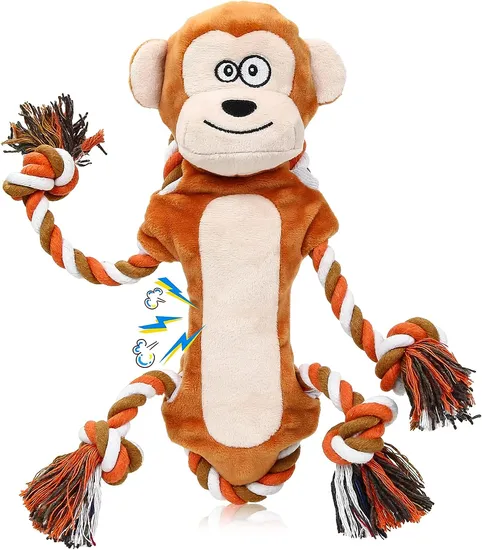 Dog Plush Toy for Large Aggressive Chewers Indestructible Dog Squeaky Toys 