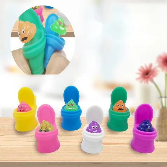 Compulsive Novelty Toys Creative Vent Squeeze Toilet Decompression Vent Pinch Music Keychain 