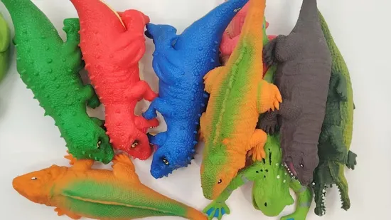 Funny Creative TPR Stress Relief Toy Funny Fall Down Dinosaur Fidget Squishy Vent Plastic Wholesale Anti Stress Uurs Toys Promotional Items (00059) 