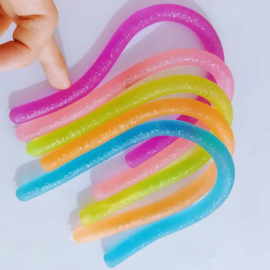 Children Adult Decompression Toy Luminous Noodle Stretch String TPR Rope Anti Stress Toys String Fidget Autism Vent Toys 